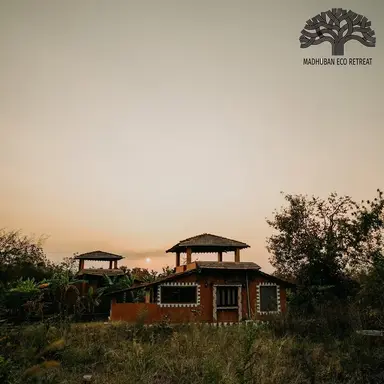 mud house sunset madhuban eco retreat bhopal