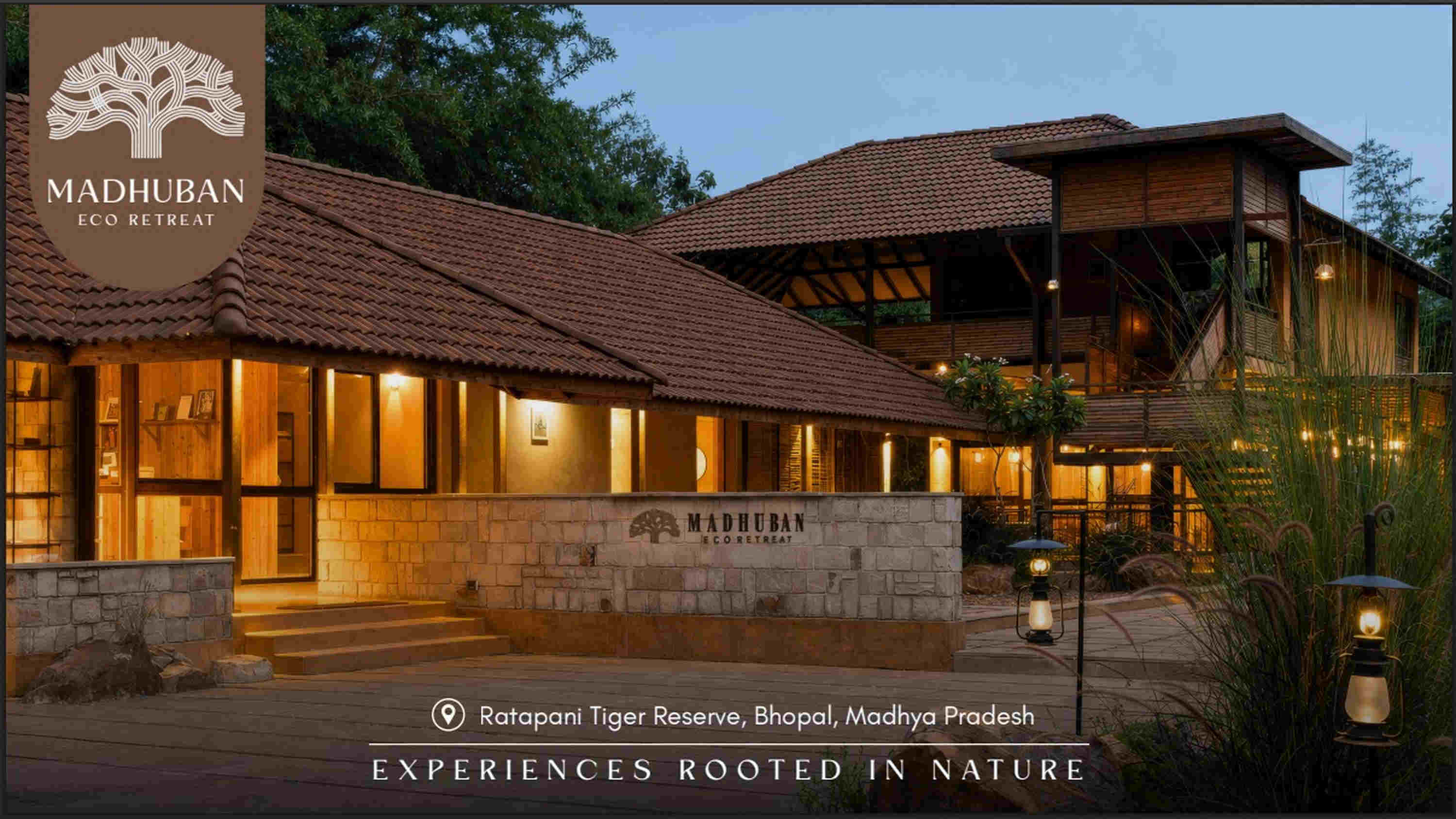 Madhuban Eco Retreat eco lodge on the edge of Ratapani Tiger Reserve